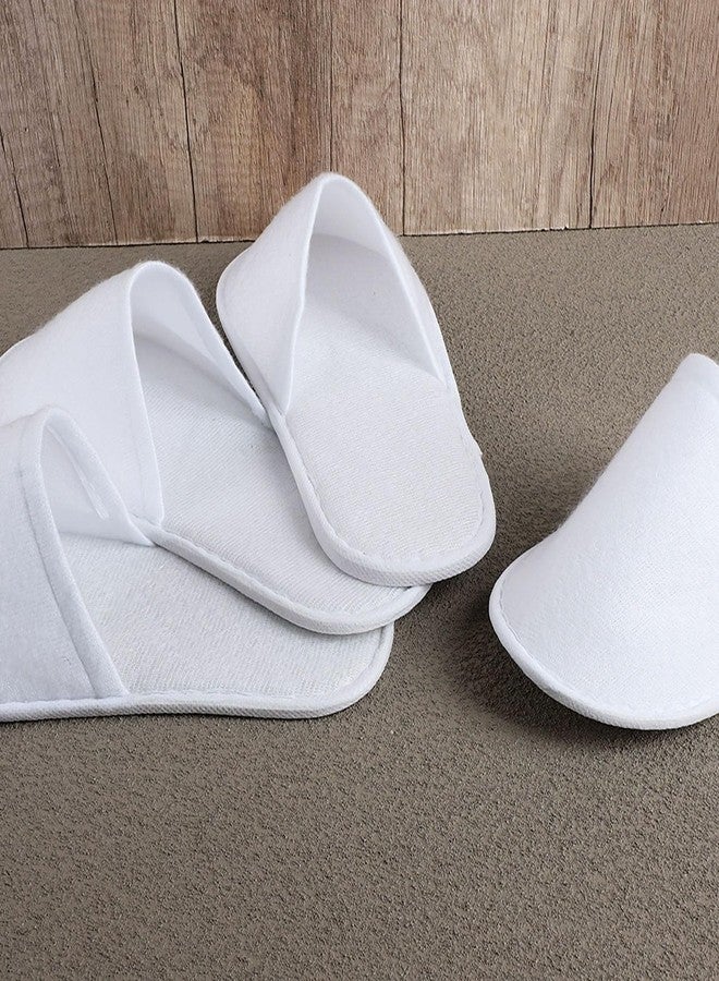 Nexboraque 30 Pairs 10.5 Inch Disposable Slipper for Guests, White Spa Slippers Bulk House Slippers Non Slip Closed Toe Travel Footwear for Hotel Guests Women Men, Medium - Image 5